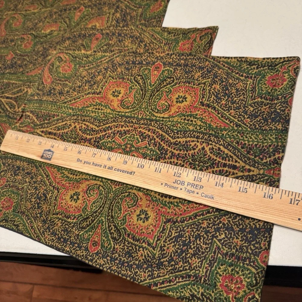 Paisley Quilted Placemats Navy Green Burgundy, &‎ Burgundy Napkins Set Of 8